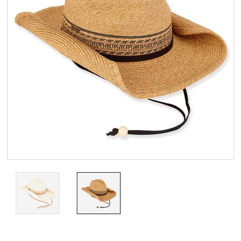 Kehlani Sun Protection Hat with Brown & Black Accents - Picture 4 of 5